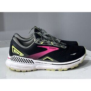 Brooks Adrenaline GTS 23 Womens 8 WIDE 8D Black Pink Running